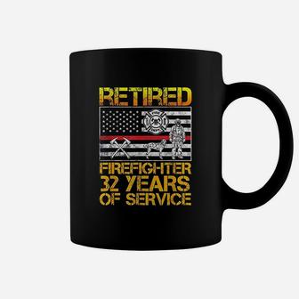 Retired Firefighter Gifts For Men 32 Years Retirement Coffee Mug - Seseable