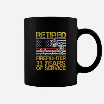 Retired Firefighter Gifts For Men 33 Years Retirement Coffee Mug - Seseable