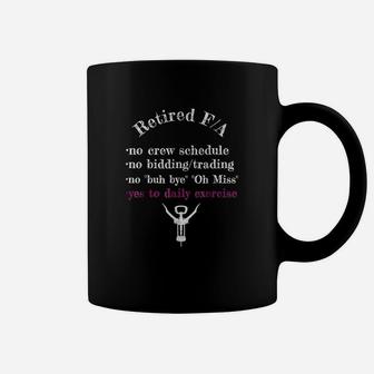 Retired Flight Attendant No Bidding Yes Wine Funny Coffee Mug - Seseable