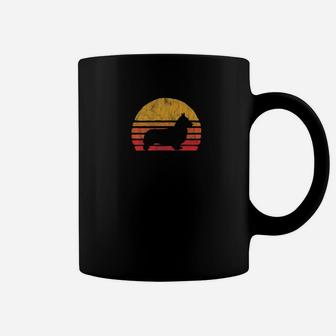 Retro Corgi Distressed Sun Tee Vintage Dog Breed Designs Coffee Mug | Seseable CA