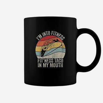 Retro Fitness Taco Funny Fit'ness Taco In My Mouth Coffee Mug - Seseable