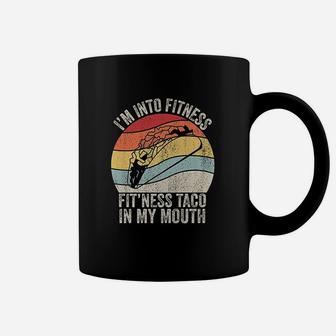 Retro Fitness Taco Funny Fitness Taco In My Mouth Coffee Mug - Seseable