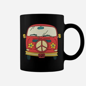 Retro Hippie Van Flower Power Cute Bus Gift Coffee Mug - Seseable