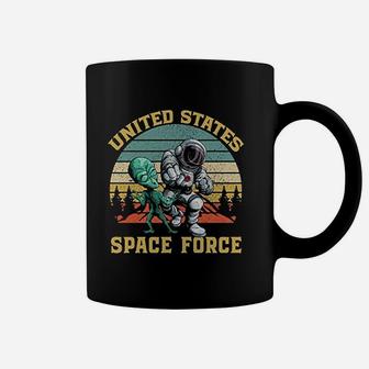 Retro Us Space Force Graphic Vintage Sunset Alien Punch Coffee Mug - Seseable
