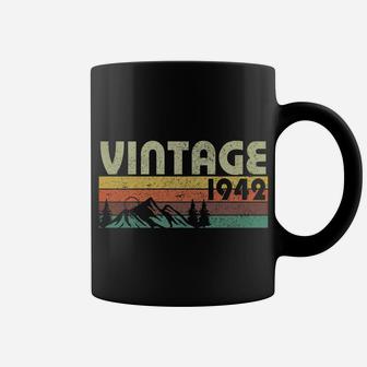Retro Vintage 1942 Graphics 80th Birthday Gift 80 Years Old Coffee Mug - Seseable