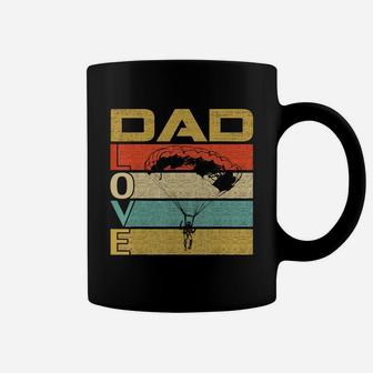 Retro Vintage Dad Love Skydive Funny Father's Day Gift T-shirt Coffee Mug - Seseable