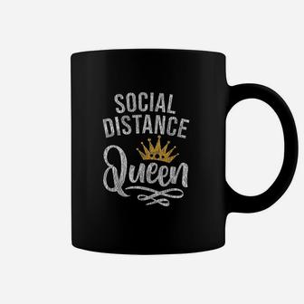 Retro Vintage Social Distance Queen Stay At Home Coffee Mug - Seseable