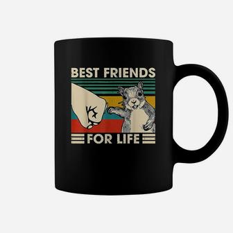 Retro Vintage Squirrel Best Friend For Life Fist Bump Coffee Mug - Seseable