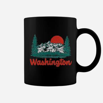 Retro Washington Vintage 80s State Pride Graphic Coffee Mug - Seseable