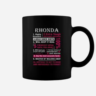 Rhonda Highly Eccentric 10 Facts First Name Coffee Mug - Seseable