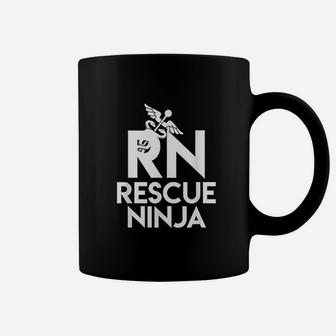 Rn Rescue Ninja Funny Registered Nurse Nursing Gift Coffee Mug - Seseable