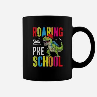 Roaring Into Preschool Dinosaur Teacher Coffee Mug - Seseable