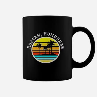 Roatan Honduras Vacation Shirts Palm Trees Coffee Mug - Seseable