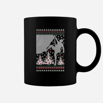 Rock Climbing Ugly Christmas Sweater Holiday T-shirt Coffee Mug - Seseable