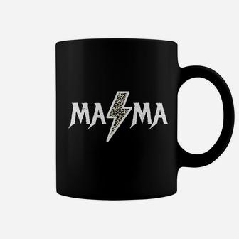 Rock N Roll Mama Leopard Lightening Bolt Gifts For Mom Coffee Mug - Seseable