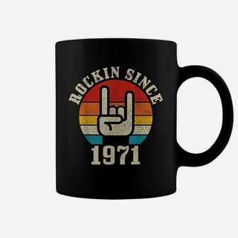 Rockin Since 1971 Vintage Rock Music Birthday Gift Coffee Mug - Seseable