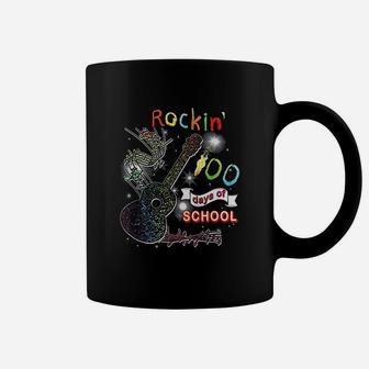 Rocking 100 Days Of School Guitar Student Music Teacher Gift Coffee Mug - Seseable