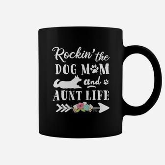 Rocking The Dog Mom And Aunt Life Cat Paws Coffee Mug - Seseable