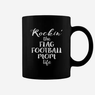 Rocking The Flag Football Mom Life Coffee Mug - Seseable