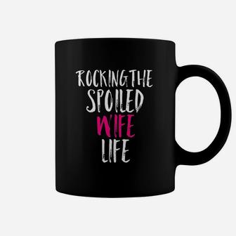 Rocking The Spoiled Wife Life Funny Mom Coffee Mug - Seseable
