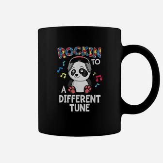 Rocking To A Different Tune Panda Autism Awareness Kids Coffee Mug - Seseable