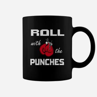 Roll With The Punches Boxing Gloves Coffee Mug - Seseable