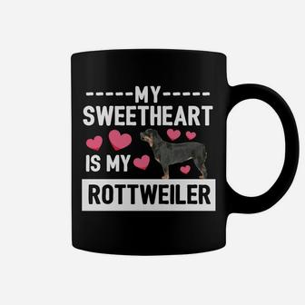 Rottweiler Valentines Boys Sweetheart Dog Lovers Coffee Mug - Seseable