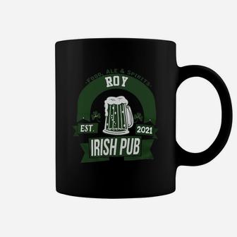 Roy Irish Pub Food Ale Spirits Established 2021 St Patricks Day Man Beer Lovers Name Gift Coffee Mug - Seseable
