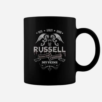Russell Blood Runs Through My Veins - Tshirt For Russell Coffee Mug - Seseable