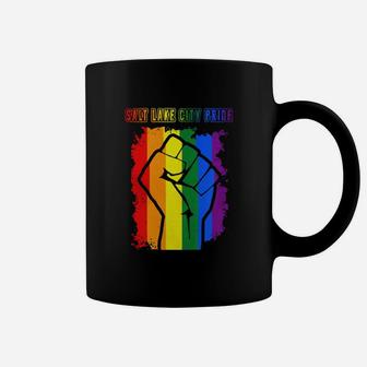 Salt Lake City Pride Lgbt Rainbow Flag Coffee Mug - Seseable