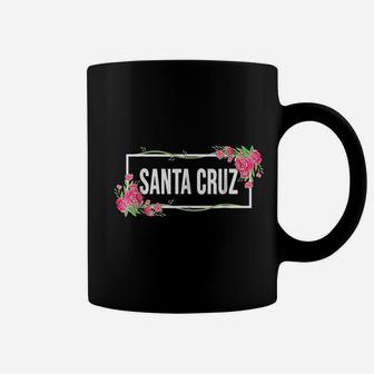 Santa Cruz California Floral Hibiscus Flower Coffee Mug - Seseable
