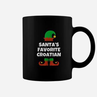 Santas Favorite Croatian Gift Funny Christmas Croatia Coffee Mug - Seseable
