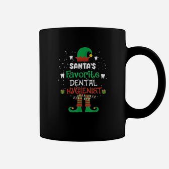 Santas Favorite Dental Hygienist Elf Christmas Light Coffee Mug - Seseable