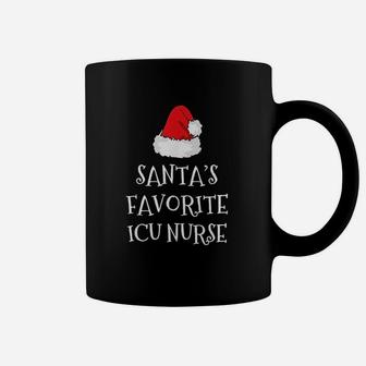 Santas Favorite Icu Nurse Gift Christmas Intensive Care Coffee Mug - Seseable