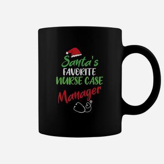 Santas Favorite Nurse Case Manager Christmas Nursing Gift Coffee Mug - Seseable