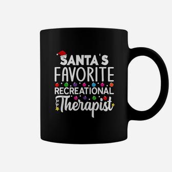 Santas Favorite Recreational Therapist Christmas Rt Therapy Coffee Mug - Seseable