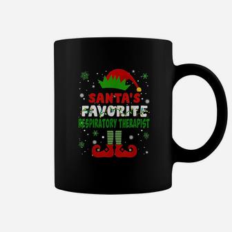 Santa's Favorite Respiratory Therapist Funny Christmas Gifts Coffee Mug - Seseable