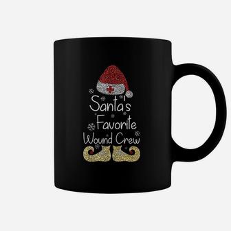 Santa's Favorite Wound Crew Christmas Wound Care Nurse Crew Coffee Mug - Seseable