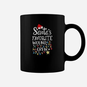 Santas Favorite Wound Crew Christmas Wound Care Nurse Crew Coffee Mug - Seseable