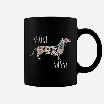 Sassy Cute Flower Dachshund Weiner Dog Coffee Mug - Seseable