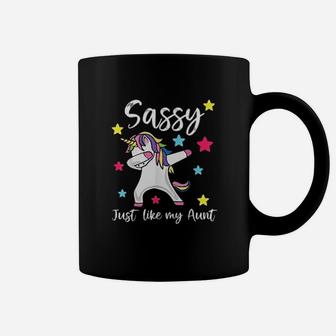 Sassy Like My Aunt Unicorn Cute Matching Niece And Auntie Coffee Mug - Seseable