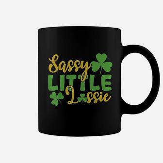 Sassy Little Lassie Shamrock St Patricks Day Coffee Mug - Seseable