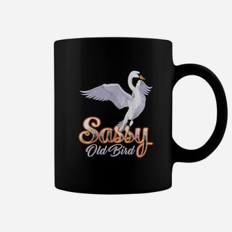 Sassy Old Bird Cute Swan Mom Grandma Coffee Mug - Seseable