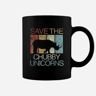 Save The Chubby Unicorns Retro Vintage Colors Coffee Mug - Seseable