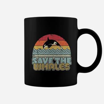 Save The Whales Retro Style Orca Killer Whale Coffee Mug - Seseable