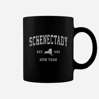 Schenectady New York Ny Vintage Athletic Sports Design Coffee Mug - Seseable