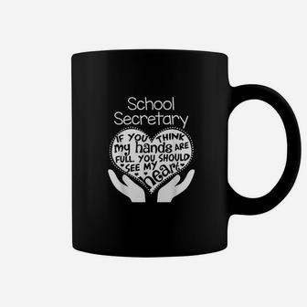 School Secretary Clerk Office Heart Group Gift Coffee Mug - Seseable