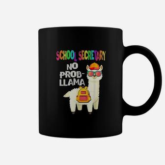School Secretary No Prob Llama First Day Of School Coffee Mug - Seseable