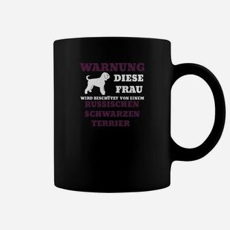 Schwarzer Terrier Hunde-Tassen für Damen, Lustige Warnung - Seseable