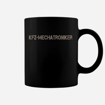 Schwarzes KFZ-Mechatroniker Tassen mit Weißer Schrift, Bereit für die Werkstatt - Seseable